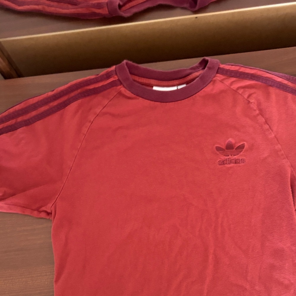 Adidas Men's Burgundy Short Sleeve Tee